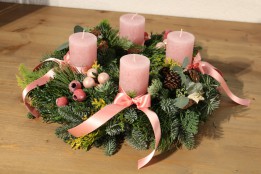 Adventkranz Rosa