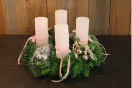 Adventkranz Rosa